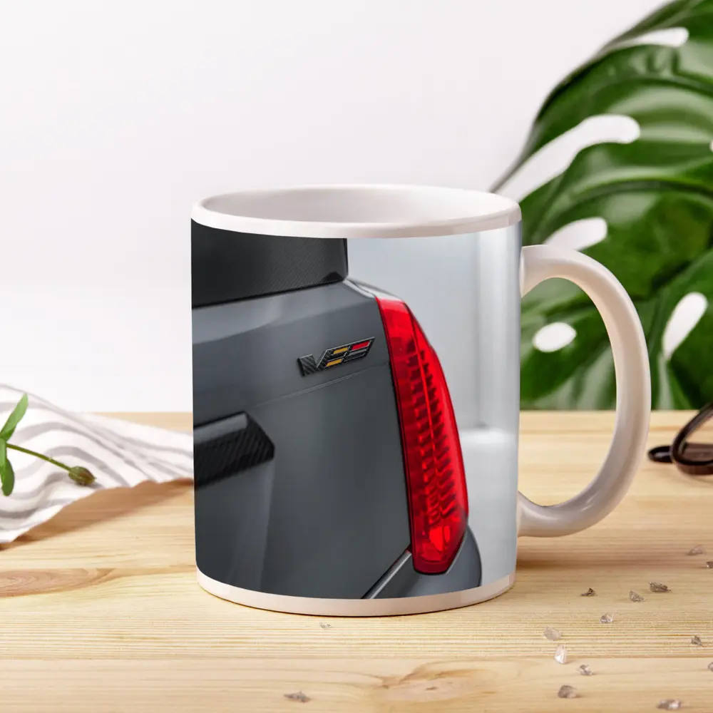 Cadillac V Series Badge Gray Car Detail – Mugs