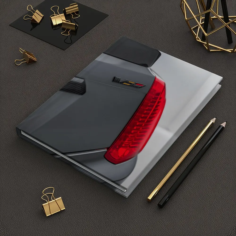 Cadillac V Series Badge Gray Car Detail – Notebooks