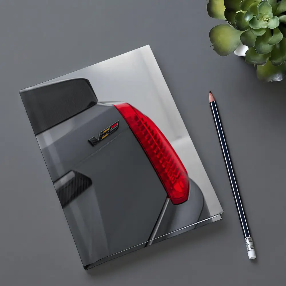 Cadillac V Series Badge Gray Car Detail – Notebooks