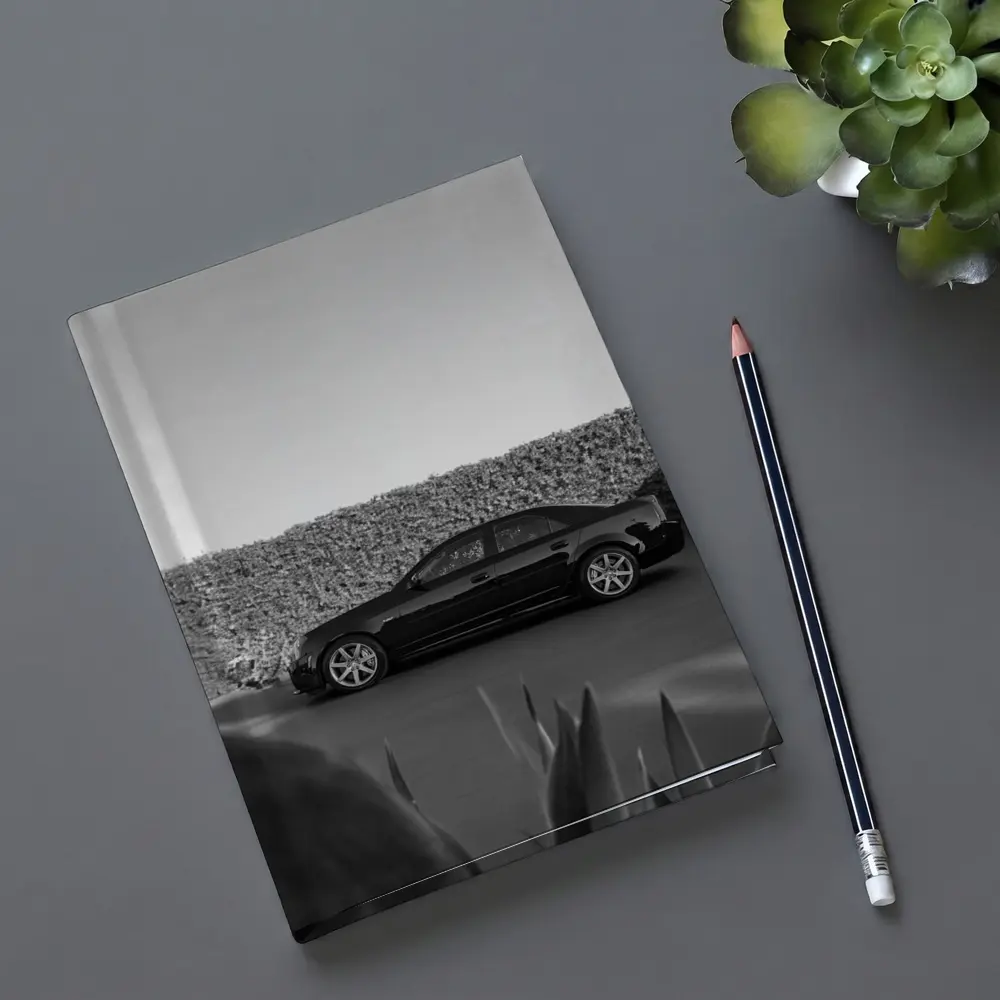 Cadillac CTS Black and White Side Profile – Notebooks