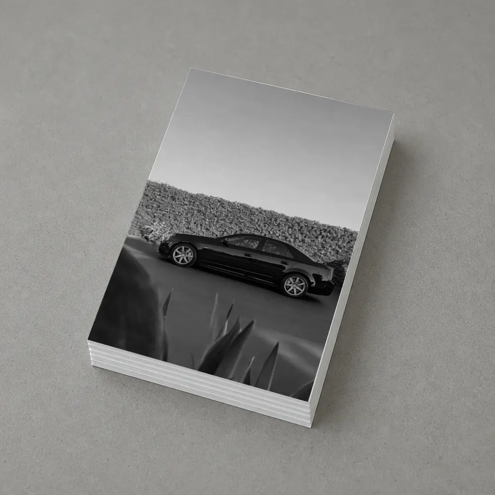 Cadillac CTS Black and White Side Profile – Postcards