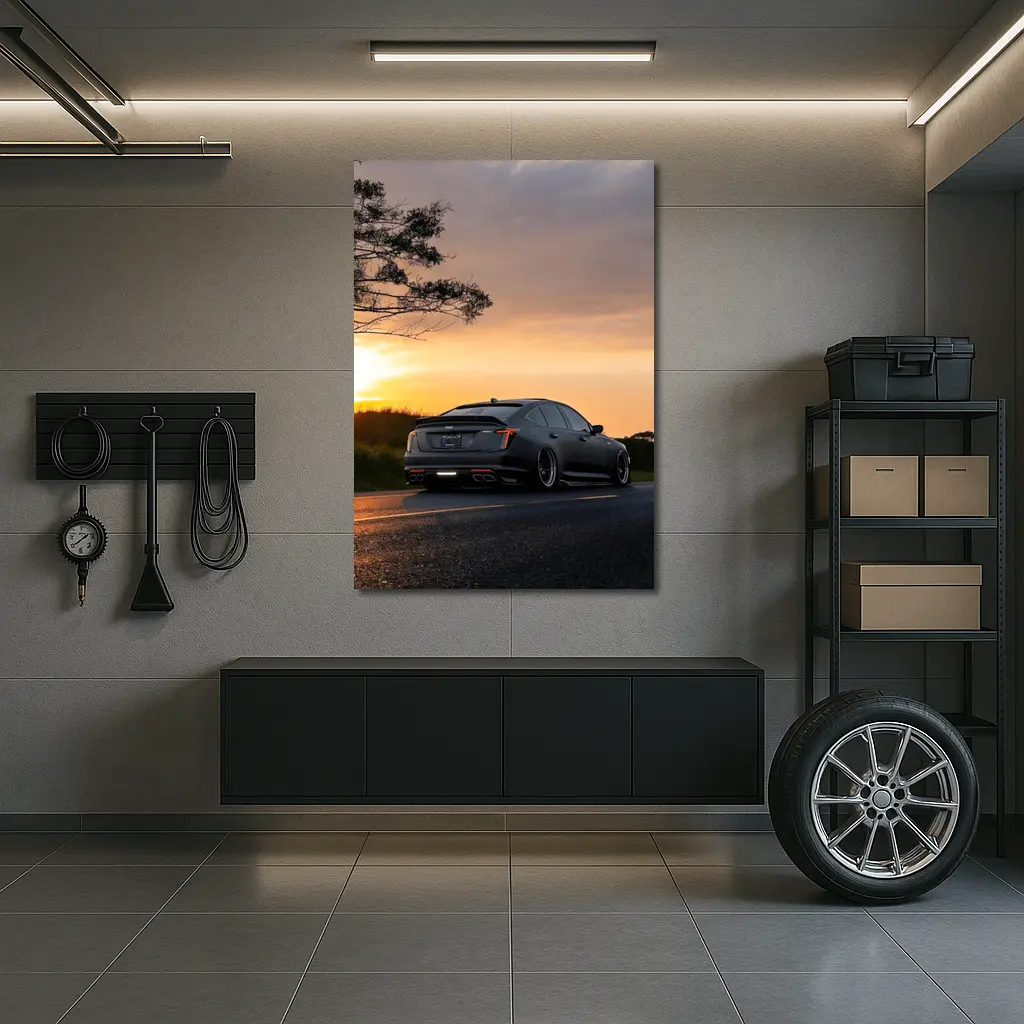 Cadillac CT5 Blacked Out Sunset Road – Wall Art