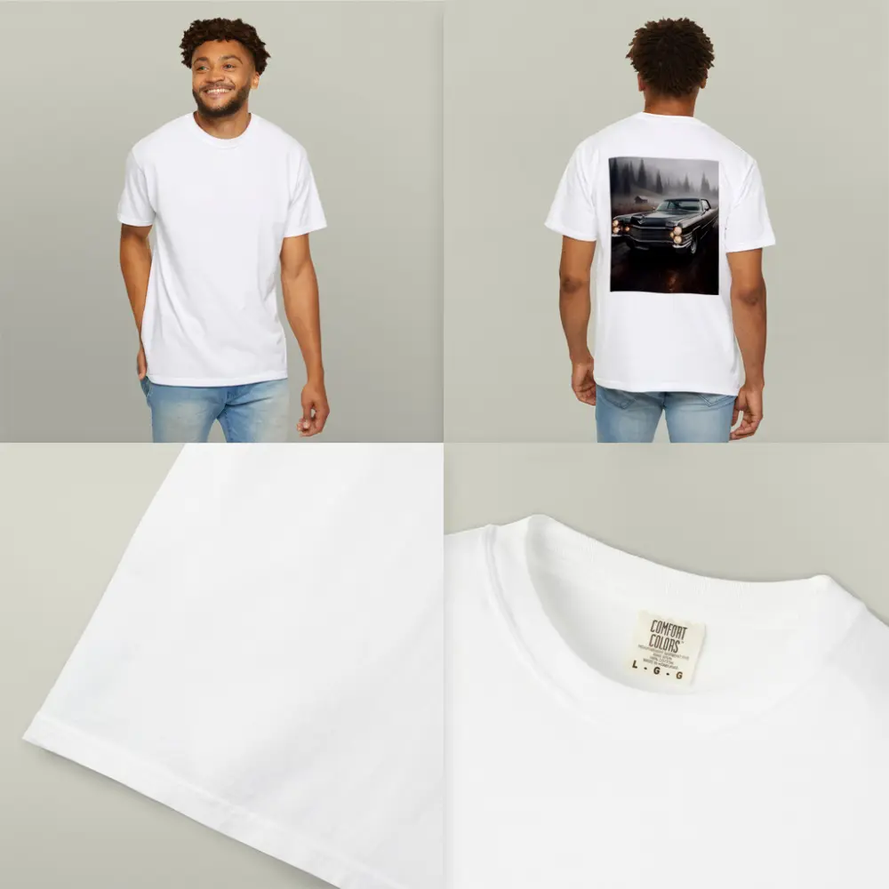 Cadillac Classic Car Misty Forest Road – T-Shirts