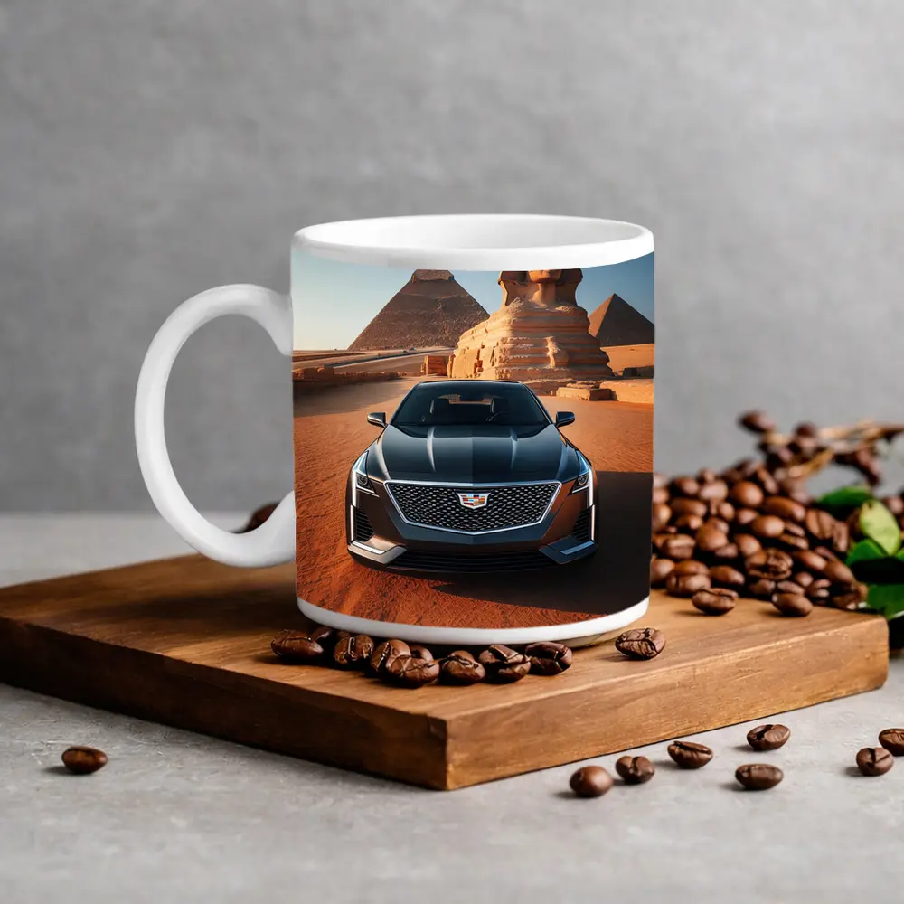 Cadillac CT6 Egypt Pyramids Sphinx Desert – Mugs