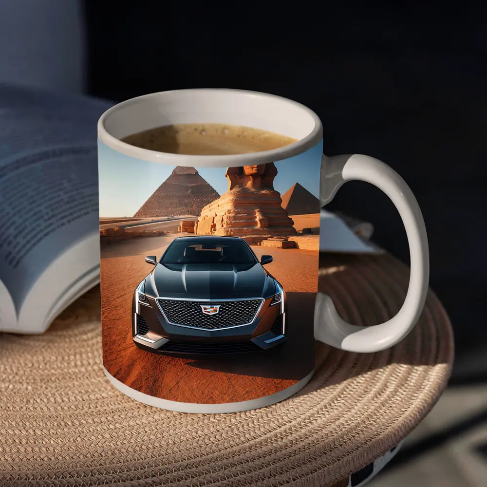 Cadillac CT6 Egypt Pyramids Sphinx Desert – Mugs