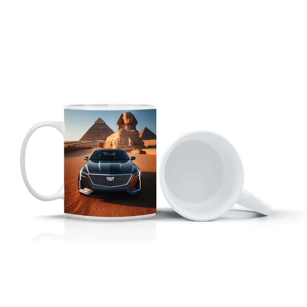 Cadillac CT6 Egypt Pyramids Sphinx Desert – Mugs