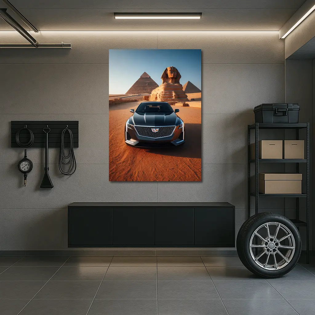Cadillac CT6 Egypt Pyramids Sphinx Desert – Wall Art