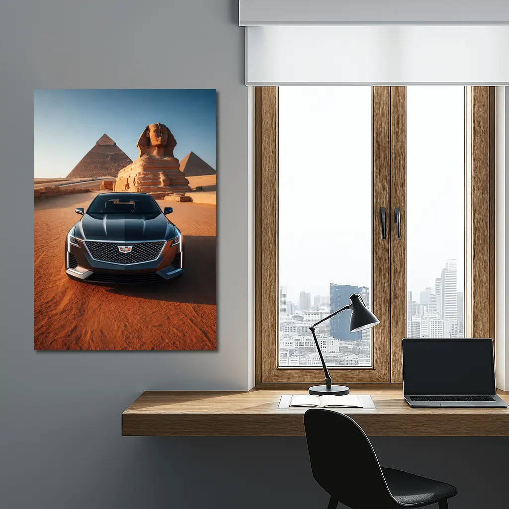 Cadillac CT6 Egypt Pyramids Sphinx Desert – Wall Art