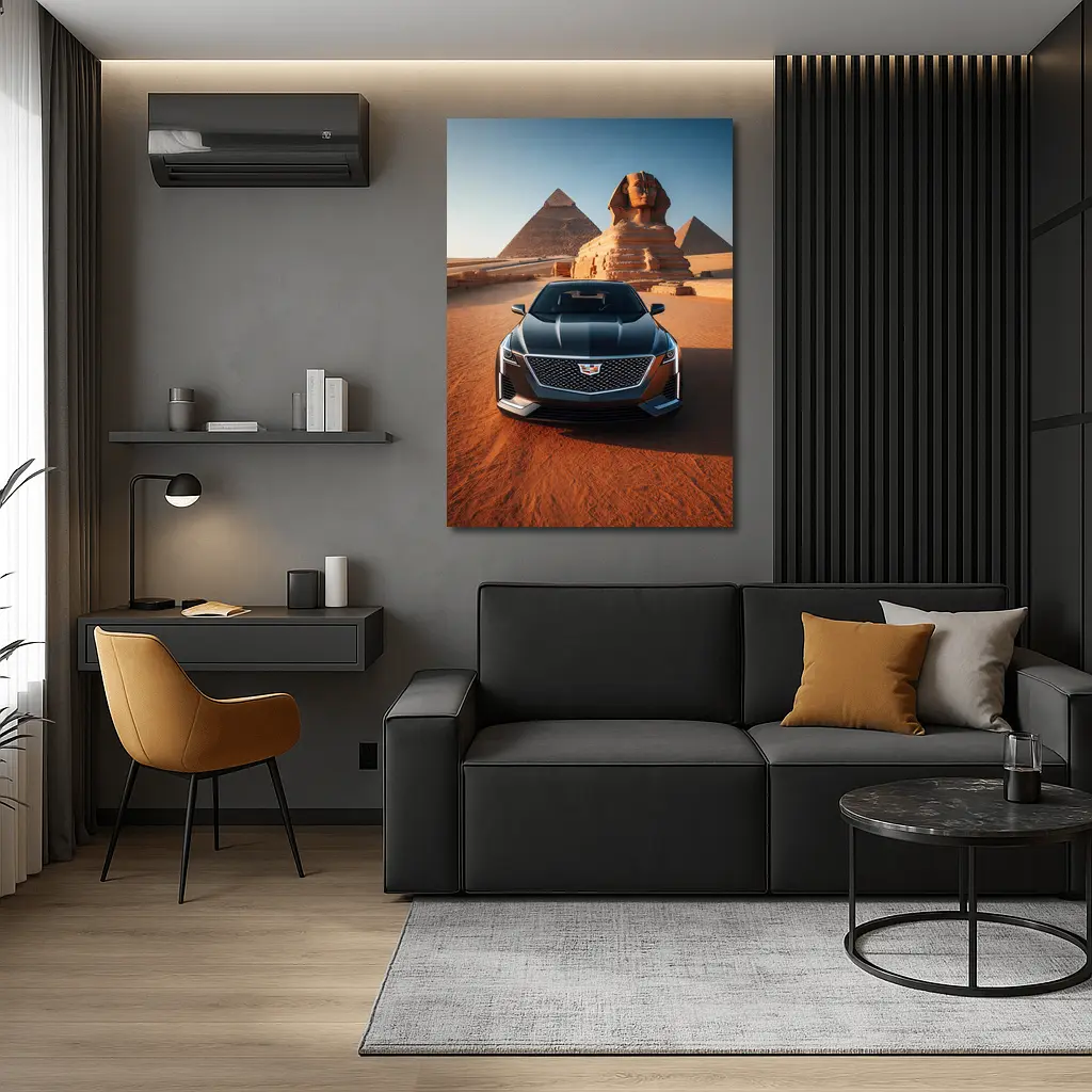 Cadillac CT6 Egypt Pyramids Sphinx Desert – Wall Art