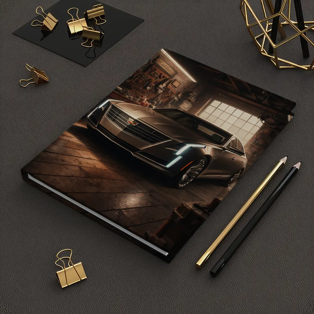 Cadillac CT6 Sedan Parked Inside Vintage Garage – Notebooks