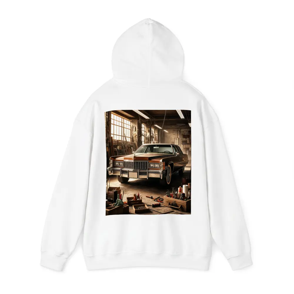 Cadillac Classic Car Vintage Garage Workshop – Hoodies