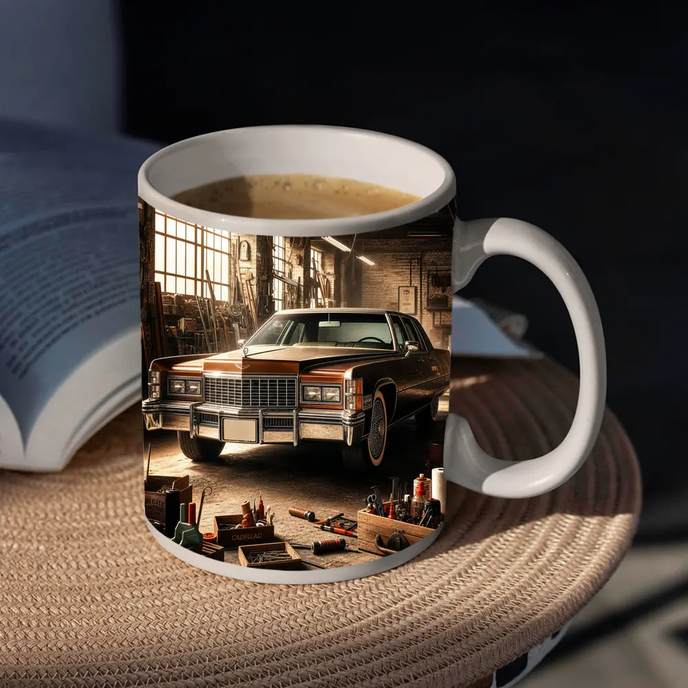 Cadillac Classic Car Vintage Garage Workshop – Mugs
