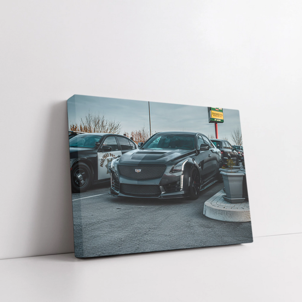 Cadillac CTS Black Widebody Street Shot – Wall Art
