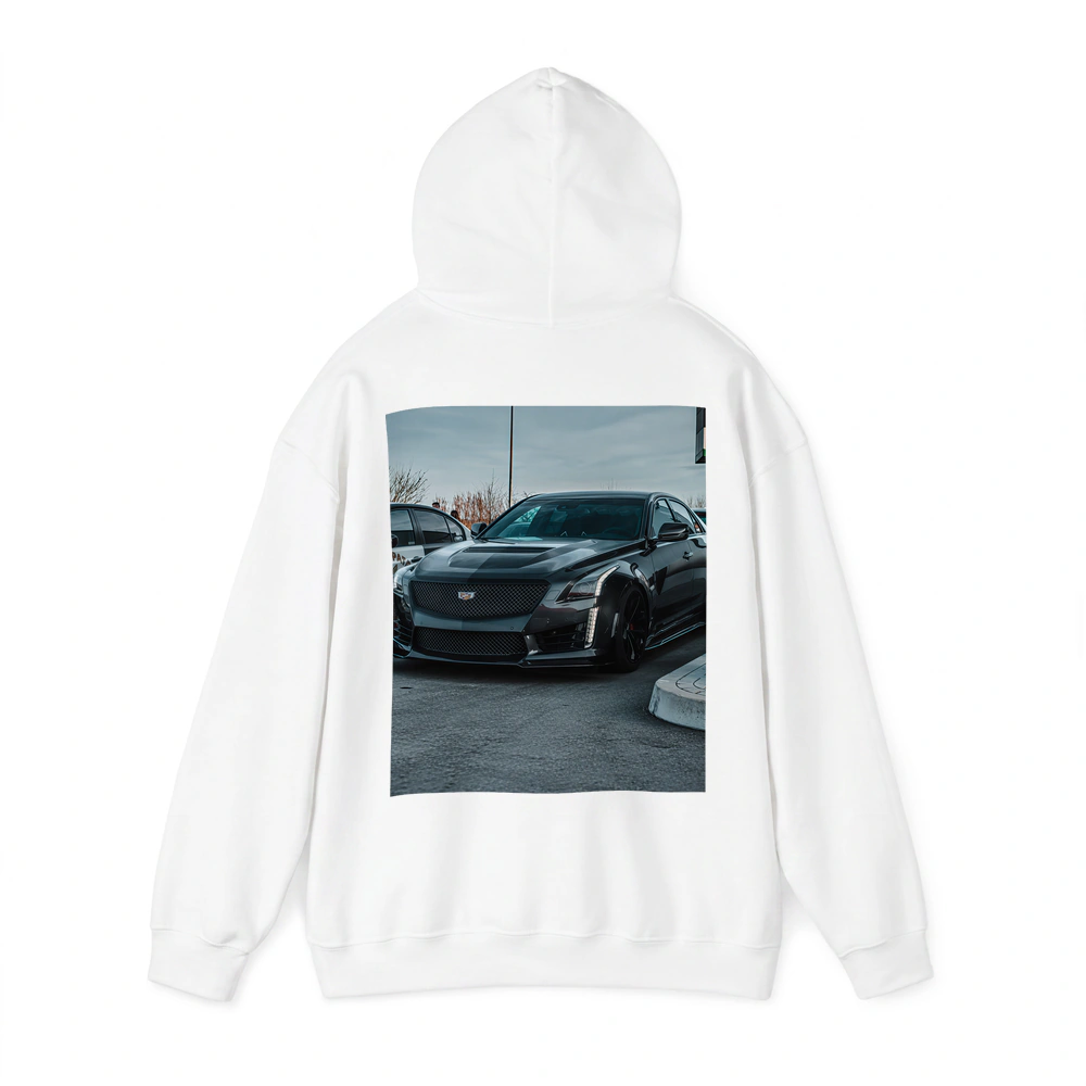 Cadillac CTS Black Widebody Street Shot – Hoodies