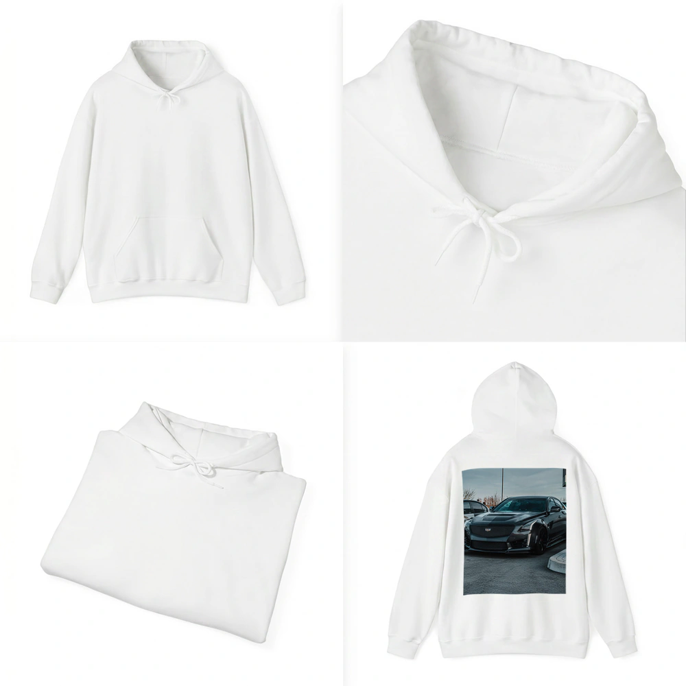 Cadillac CTS Black Widebody Street Shot – Hoodies