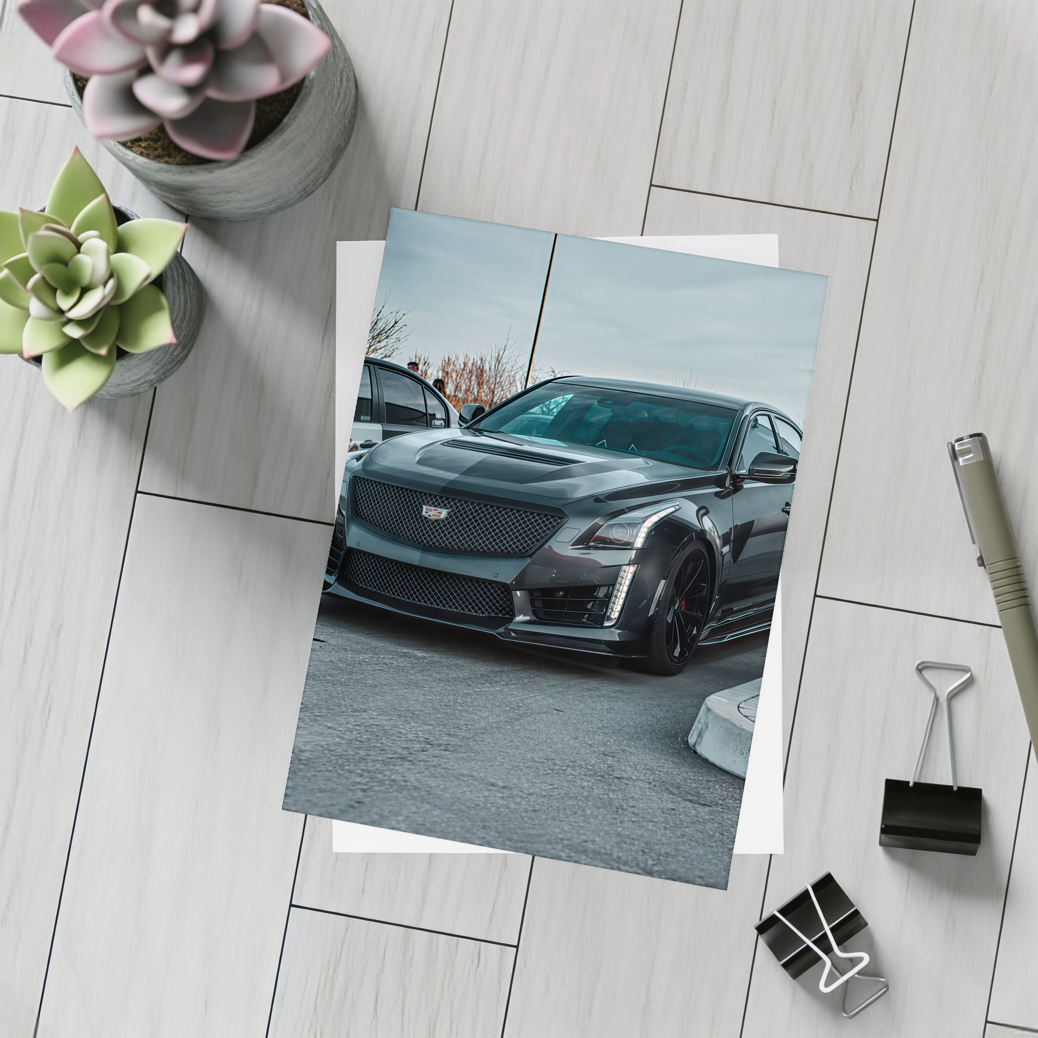 Cadillac CTS Black Widebody Street Shot – Postcards