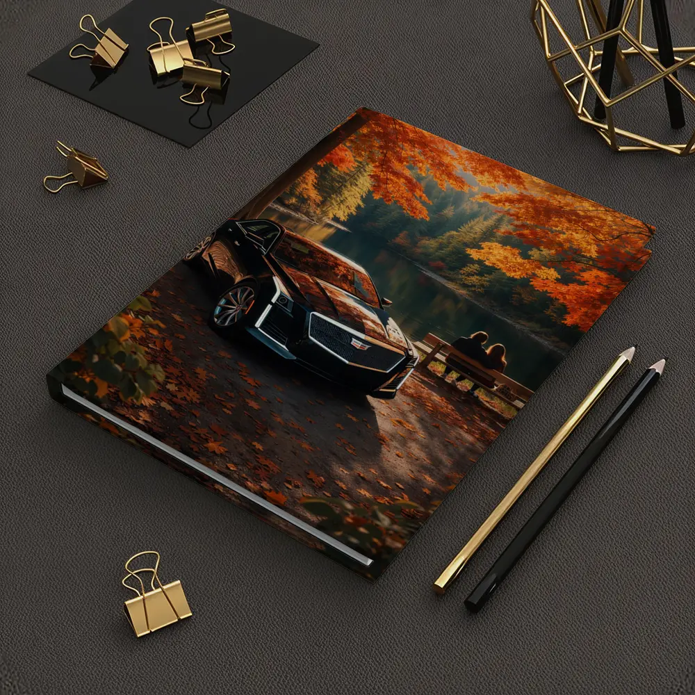 Cadillac CTS Black Sedan Autumn Lake – Notebooks