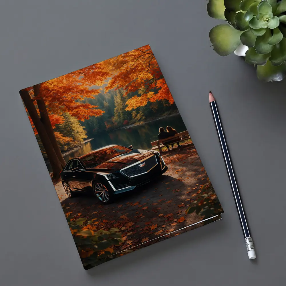 Cadillac CTS Black Sedan Autumn Lake – Notebooks