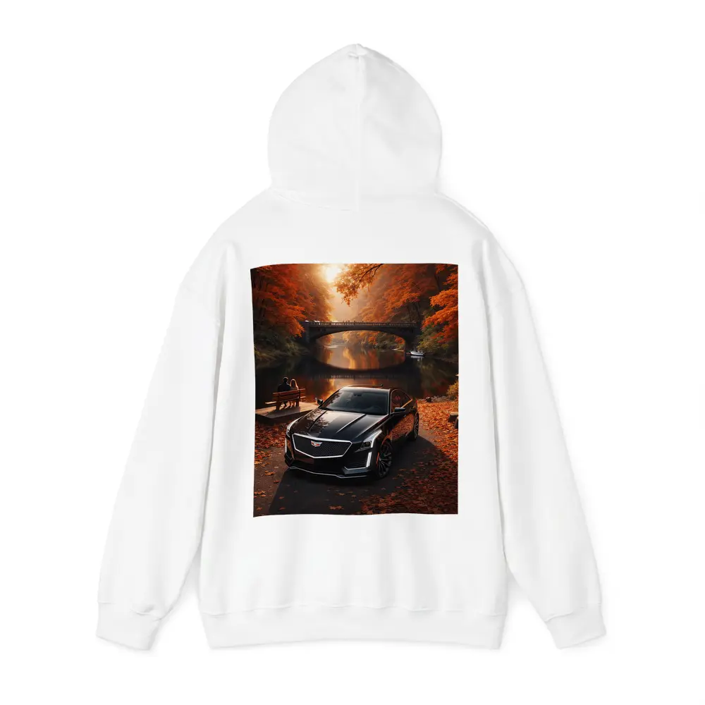 Cadillac CTS Black Sedan Autumn River – Hoodies