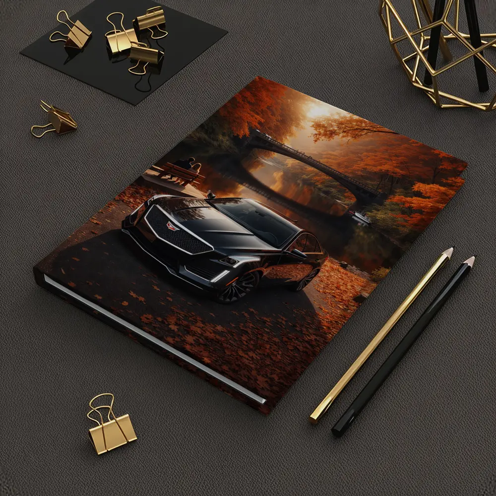 Cadillac CTS Black Sedan Autumn River – Notebooks