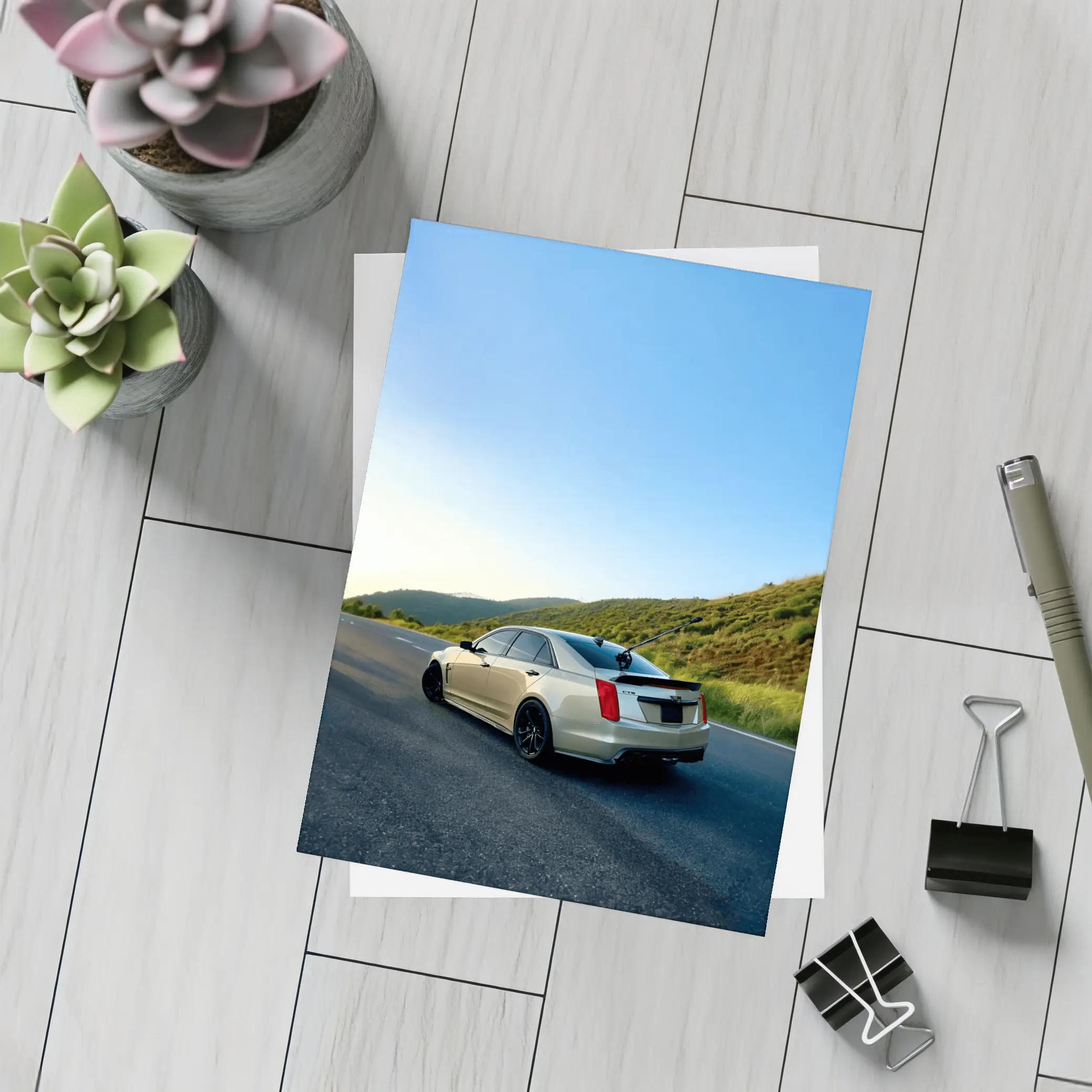 Cadillac CTS V On Mountain Highway – Postcards