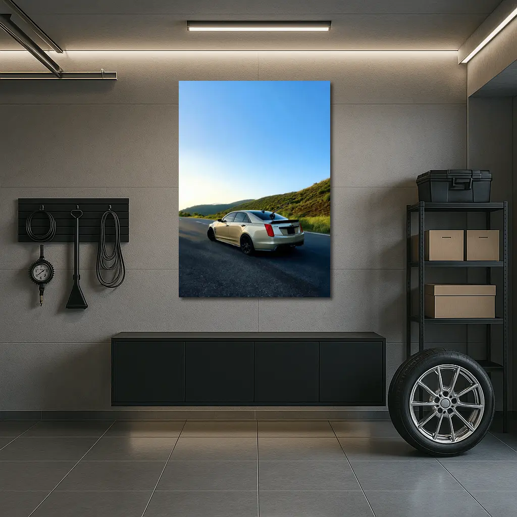 Cadillac CTS V On Mountain Highway – Wall Art