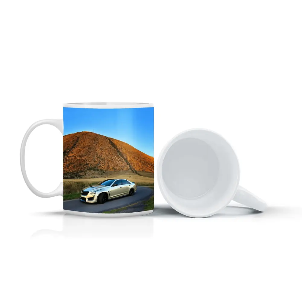 Cadillac CTS-V Silver Sedan Mountain Road – Mugs