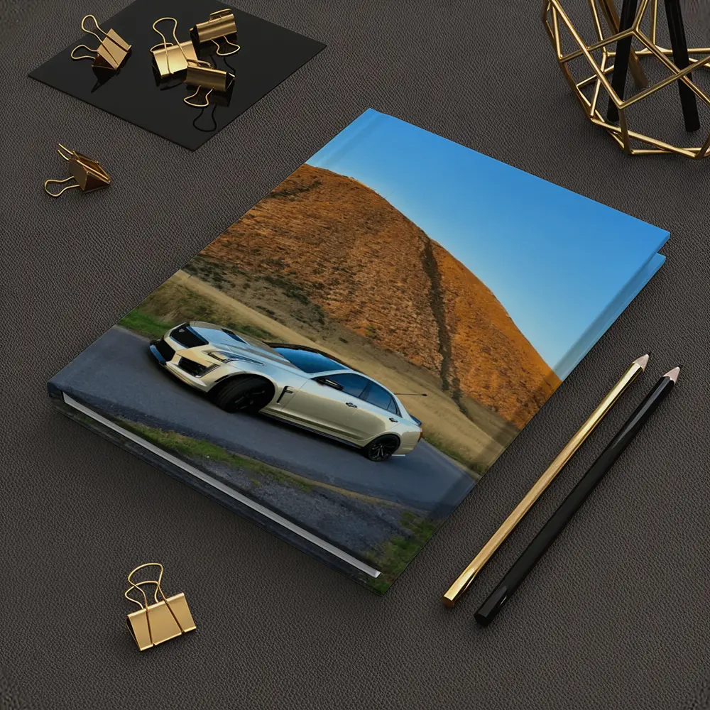 Cadillac CTS-V Silver Sedan Mountain Road – Notebooks