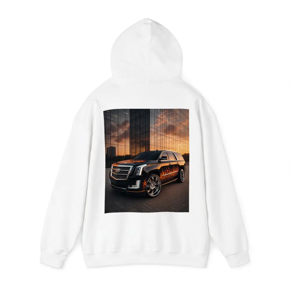 Cadillac Escalade Flame Wrap City Sunset – Hoodies