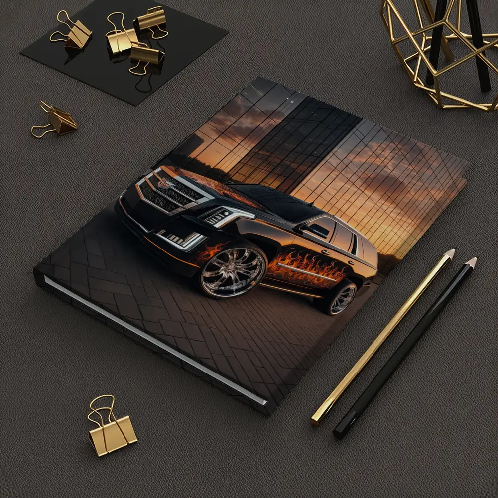 Cadillac Escalade Flame Wrap City Sunset – Notebooks