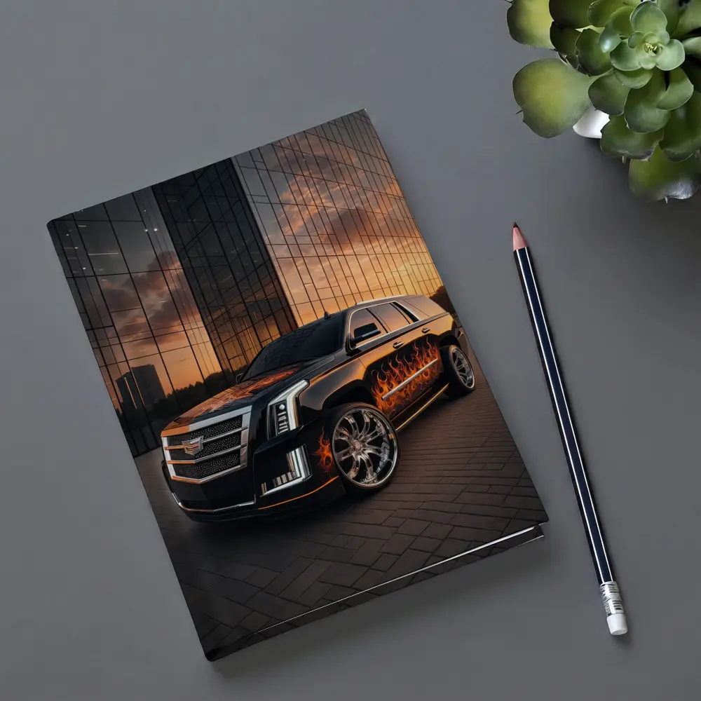 Cadillac Escalade Flame Wrap City Sunset – Notebooks