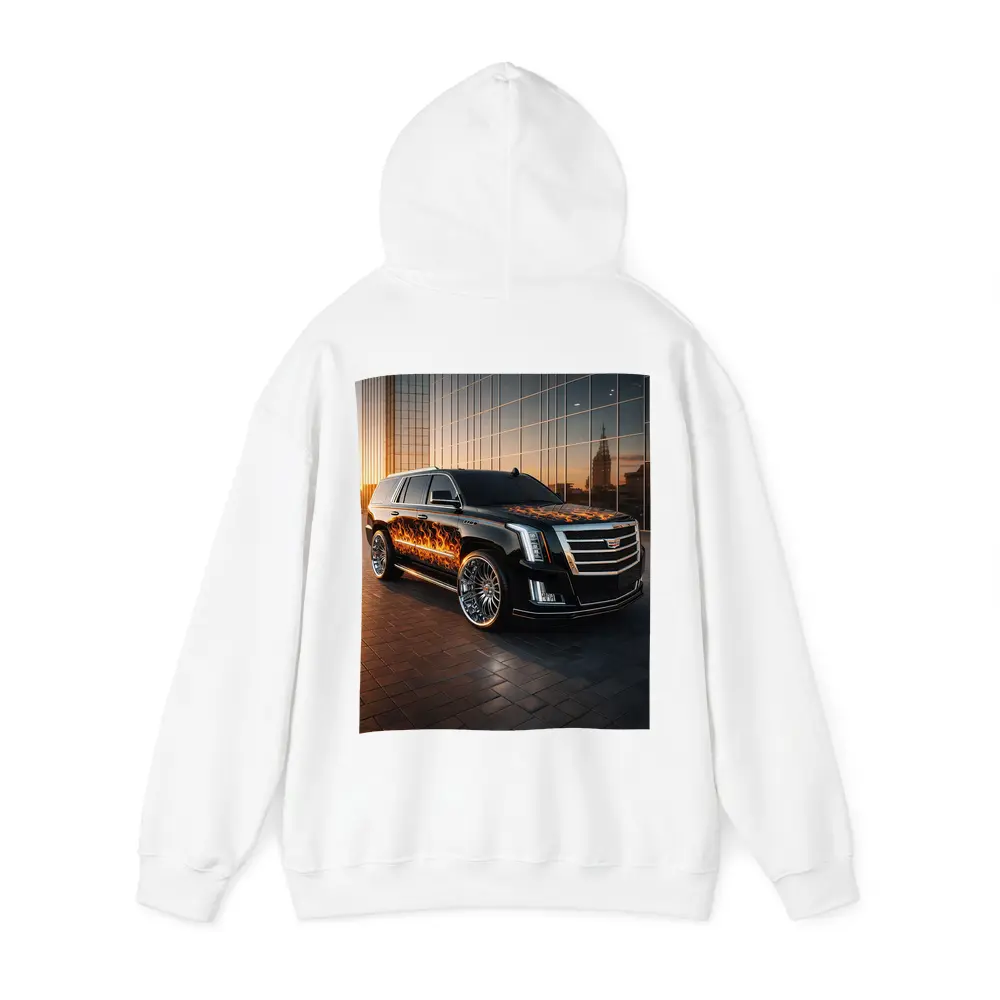 Cadillac Escalade Flame Wrap City Sunset – Hoodies