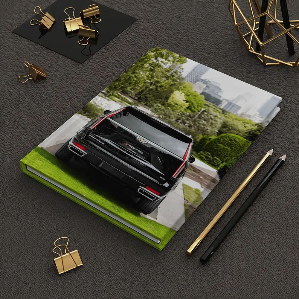 Cadillac Escalade Black SUV City Background – Notebooks