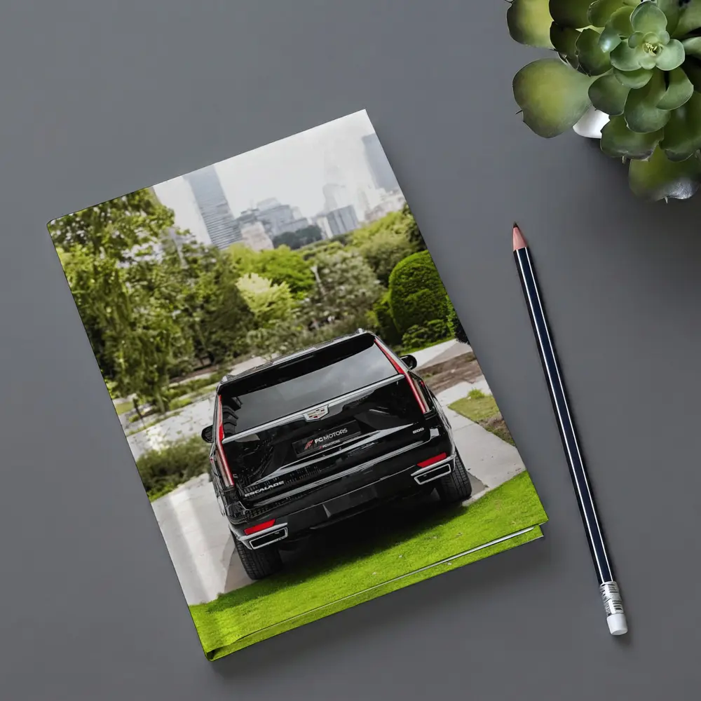 Cadillac Escalade Black SUV City Background – Notebooks