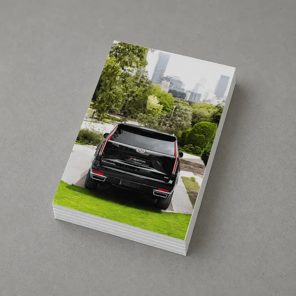 Cadillac Escalade Black SUV City Background – Postcards