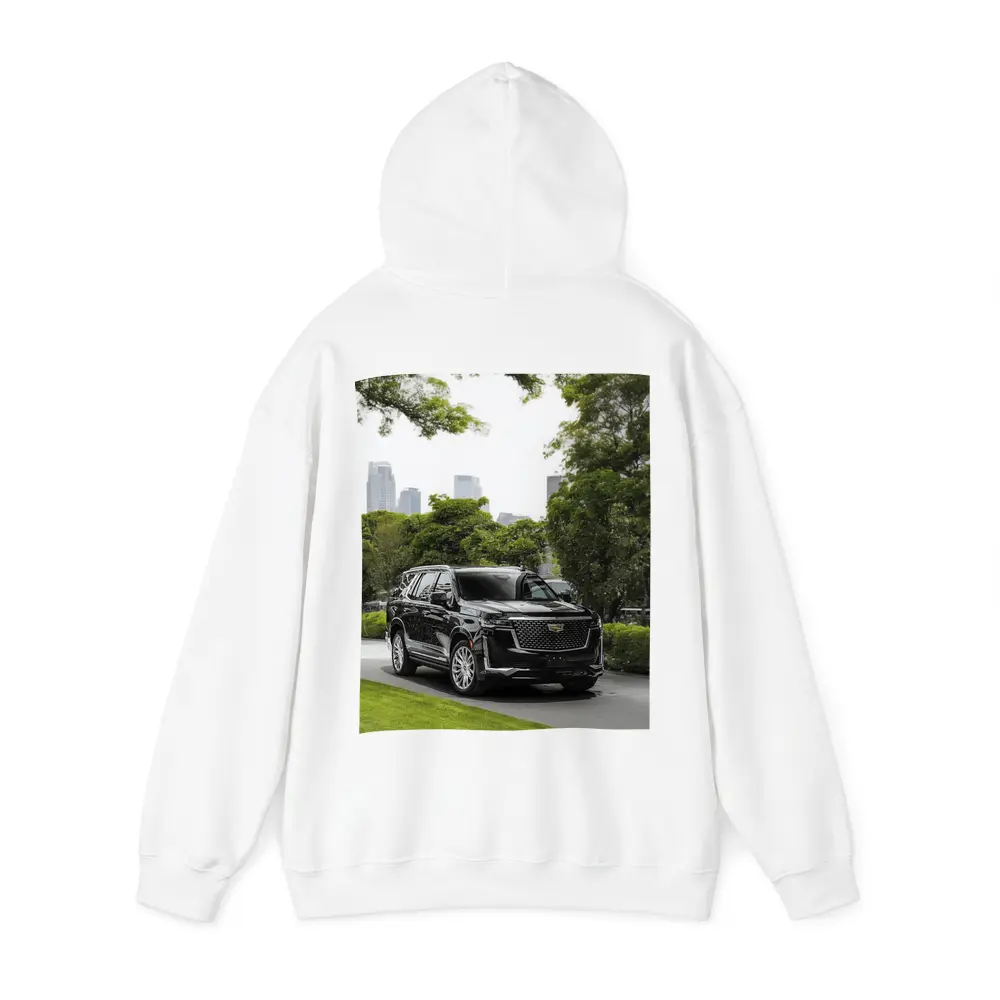 Cadillac Escalade Black SUV City Background – Hoodies