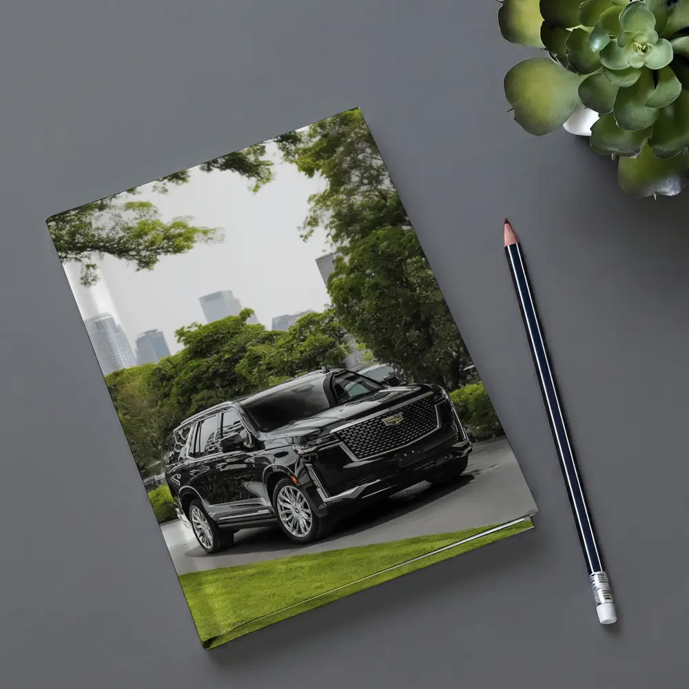 Cadillac Escalade Black SUV City Background – Notebooks