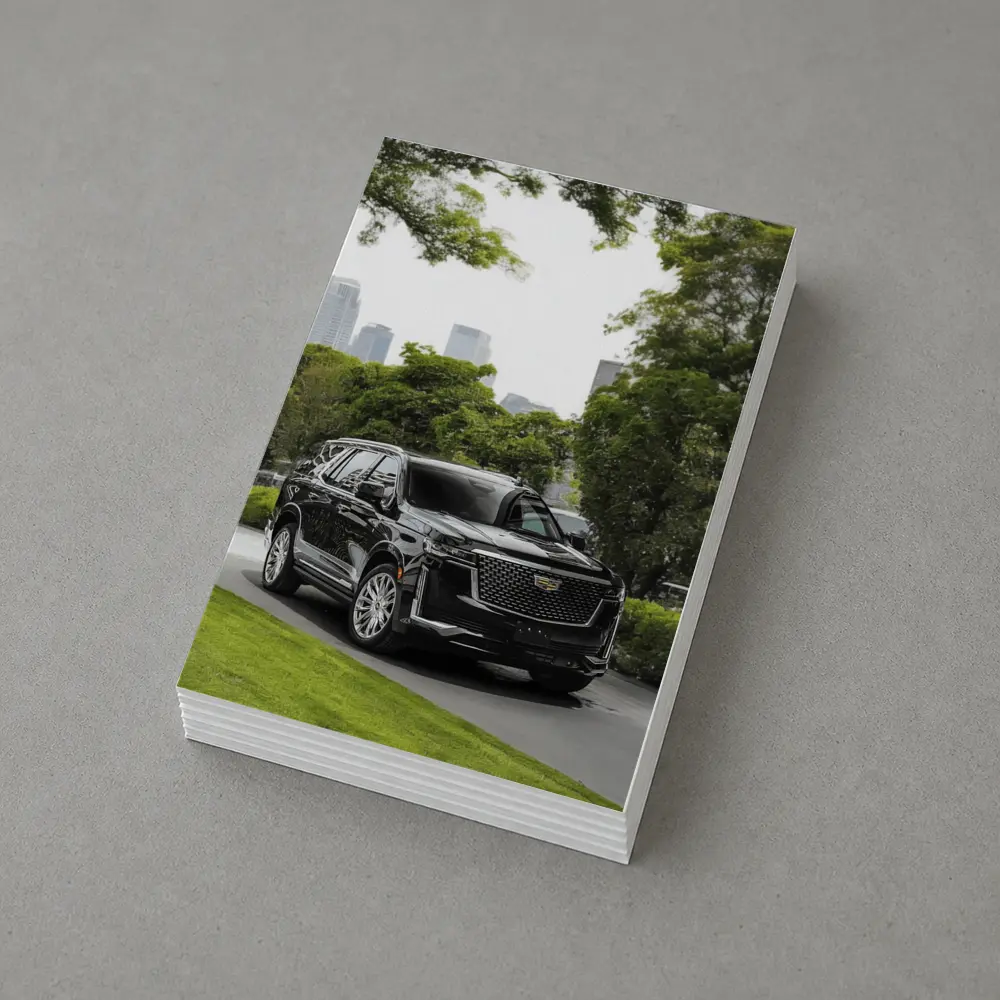 Cadillac Escalade Black SUV City Background – Postcards