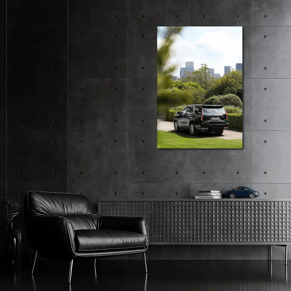 Cadillac Escalade Black SUV City Park – Wall Art