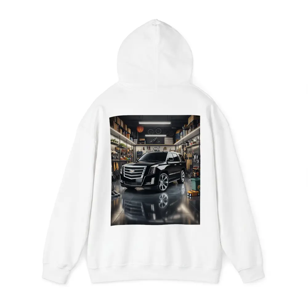 Cadillac Escalade Black SUV Modern Garage – Hoodies