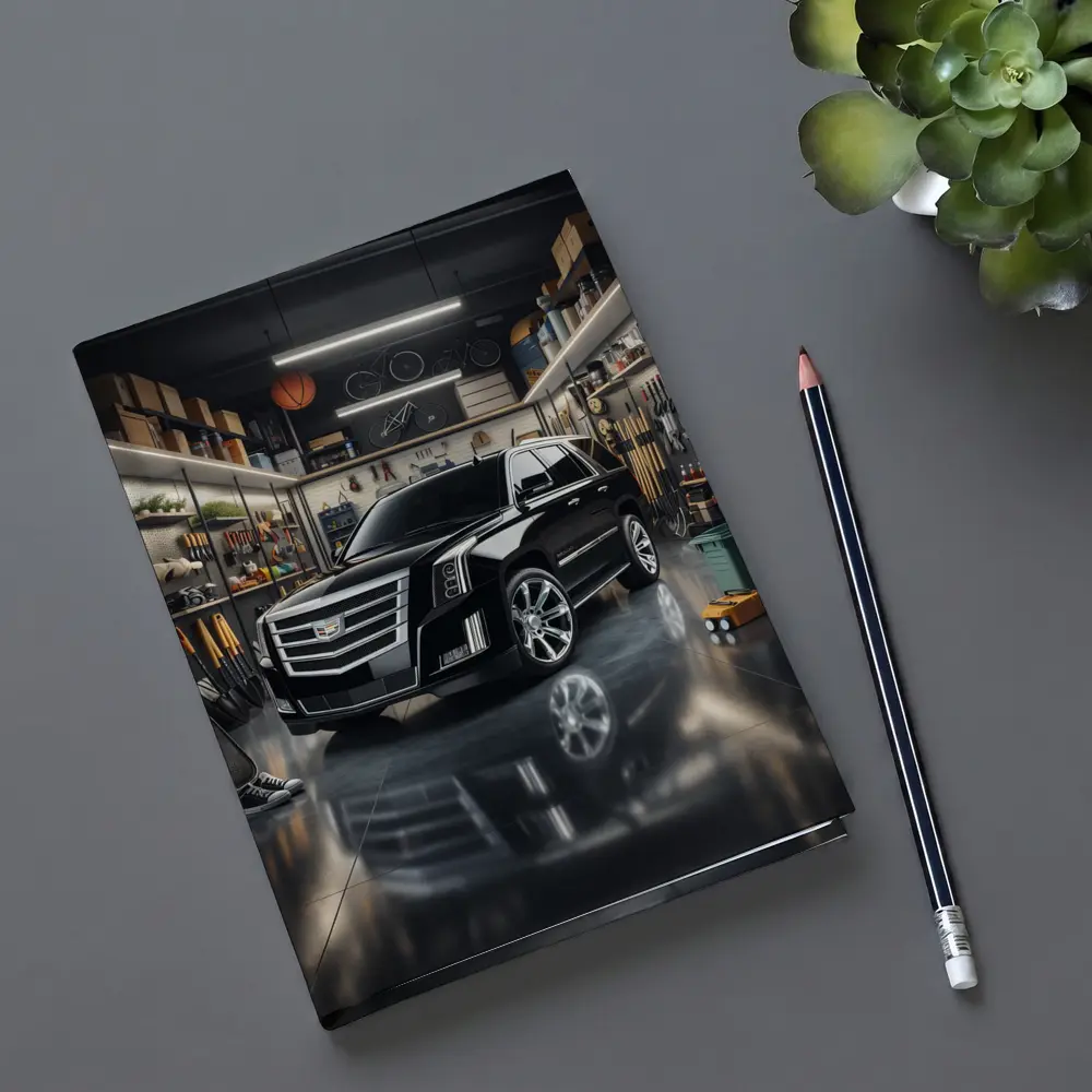 Cadillac Escalade Black SUV Modern Garage – Notebooks