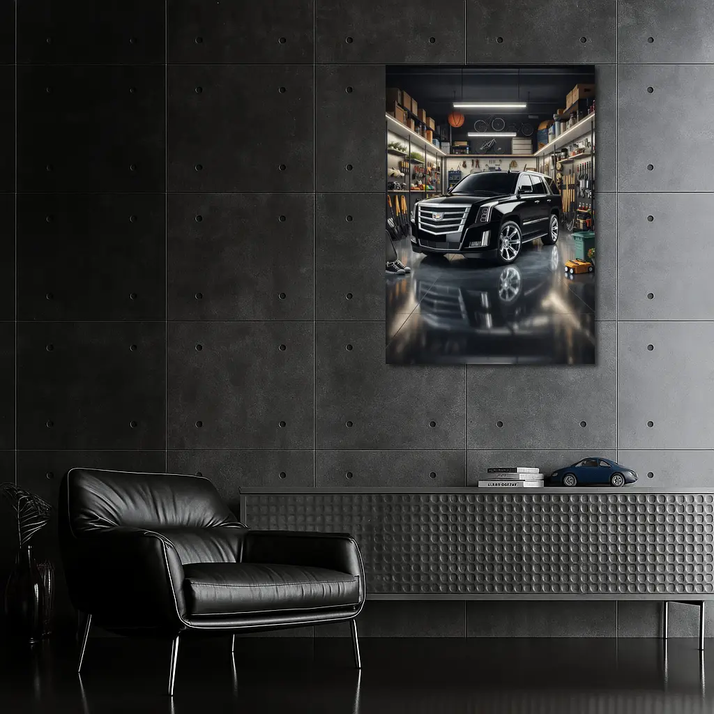 Cadillac Escalade Black SUV Modern Garage – Wall Art