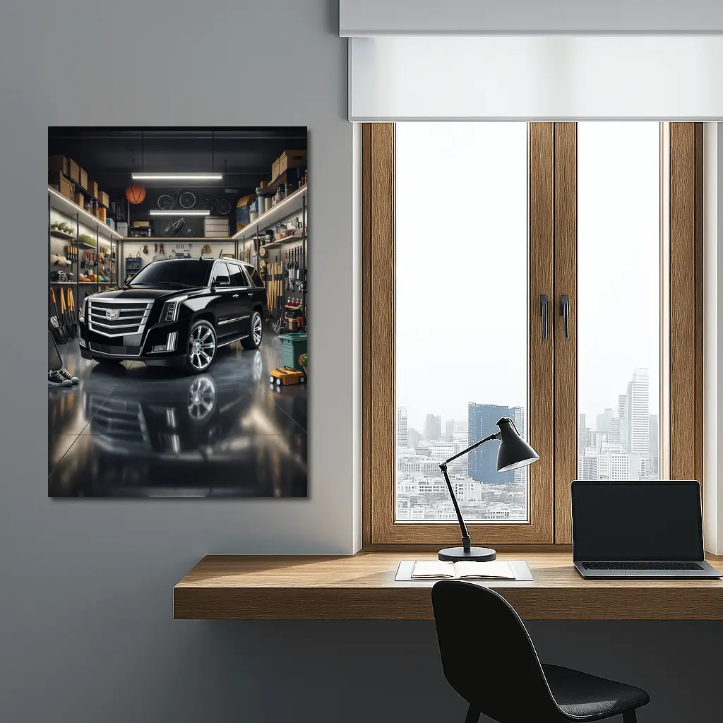 Cadillac Escalade Black SUV Modern Garage – Wall Art