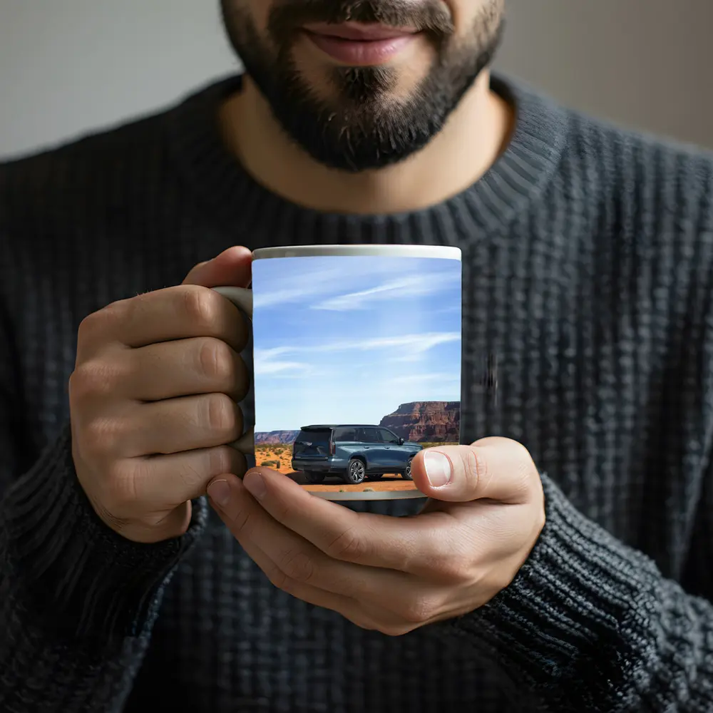 Cadillac Escalade Blue SUV Desert Canyon – Mugs