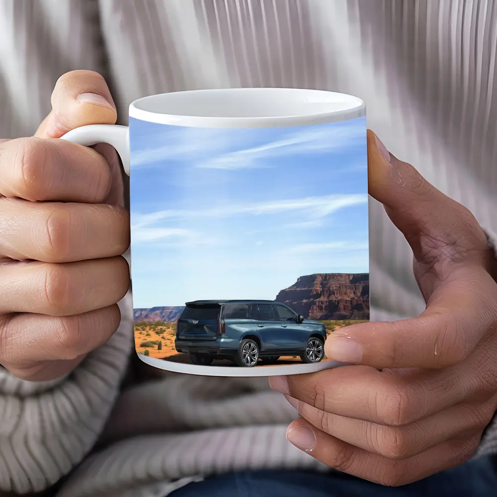 Cadillac Escalade Blue SUV Desert Canyon – Mugs