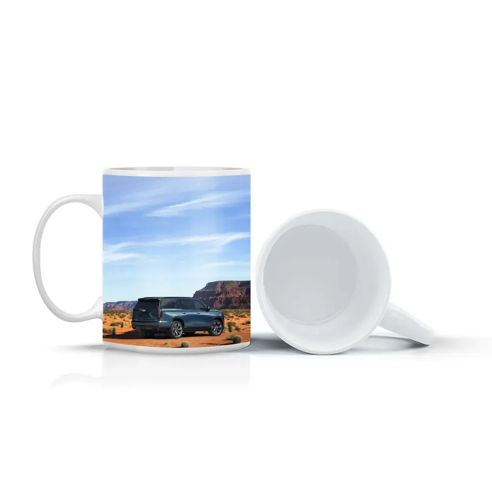 Cadillac Escalade Blue SUV Desert Canyon – Mugs