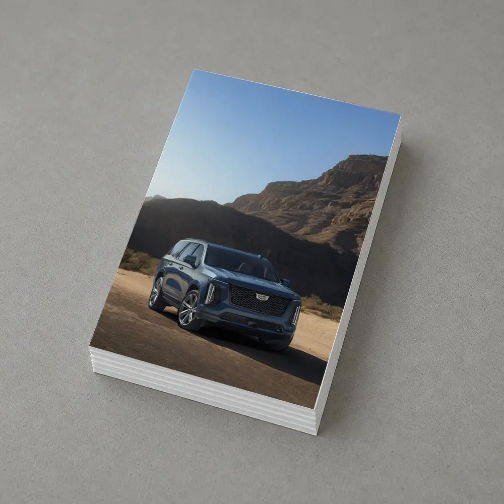 Cadillac Escalade Blue SUV Desert Mountains – Postcards