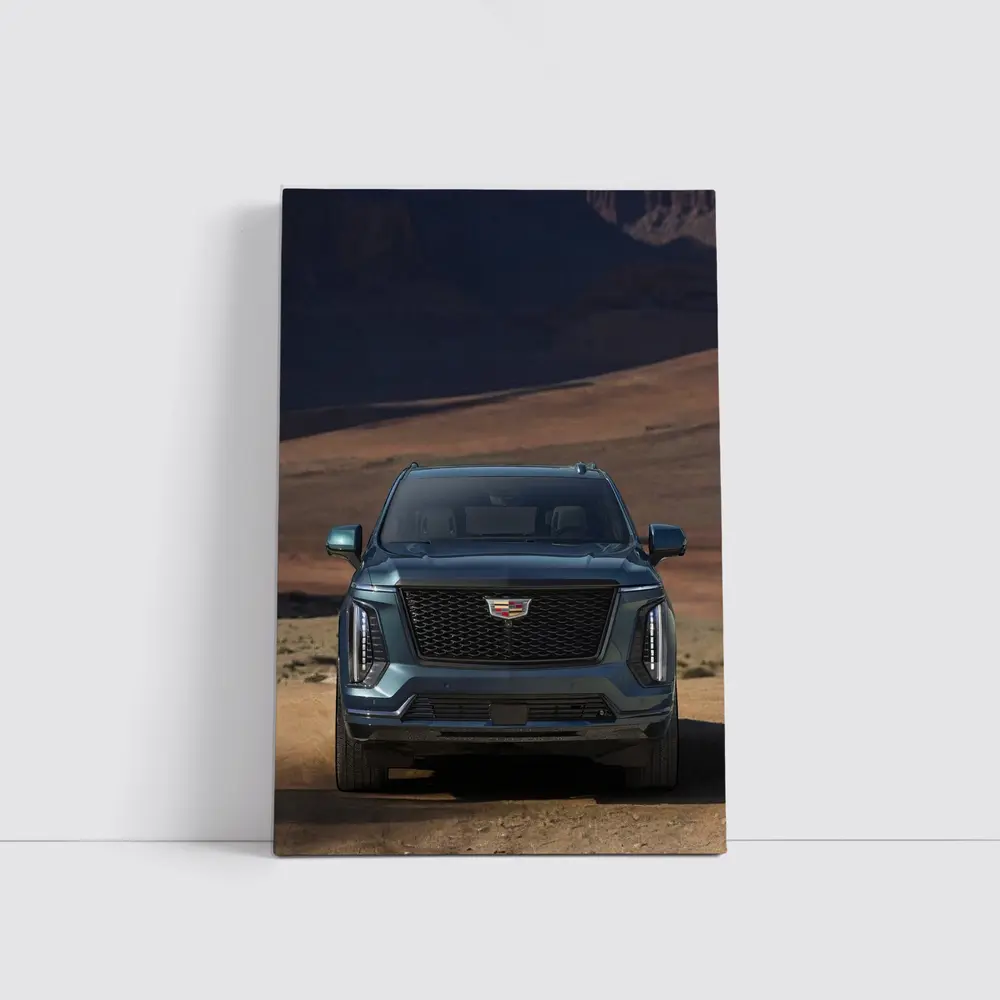 Cadillac Escalade SUV Desert Canyon Front View – Wall Art