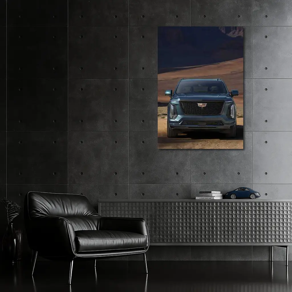 Cadillac Escalade SUV Desert Canyon Front View – Wall Art