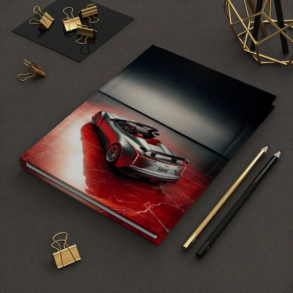 Cadillac XLR Roadster On Red Marble Floor – Notebooks